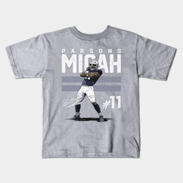 Micah Parsons Dallas Pose Kids T-Shirt by Chunta_Design